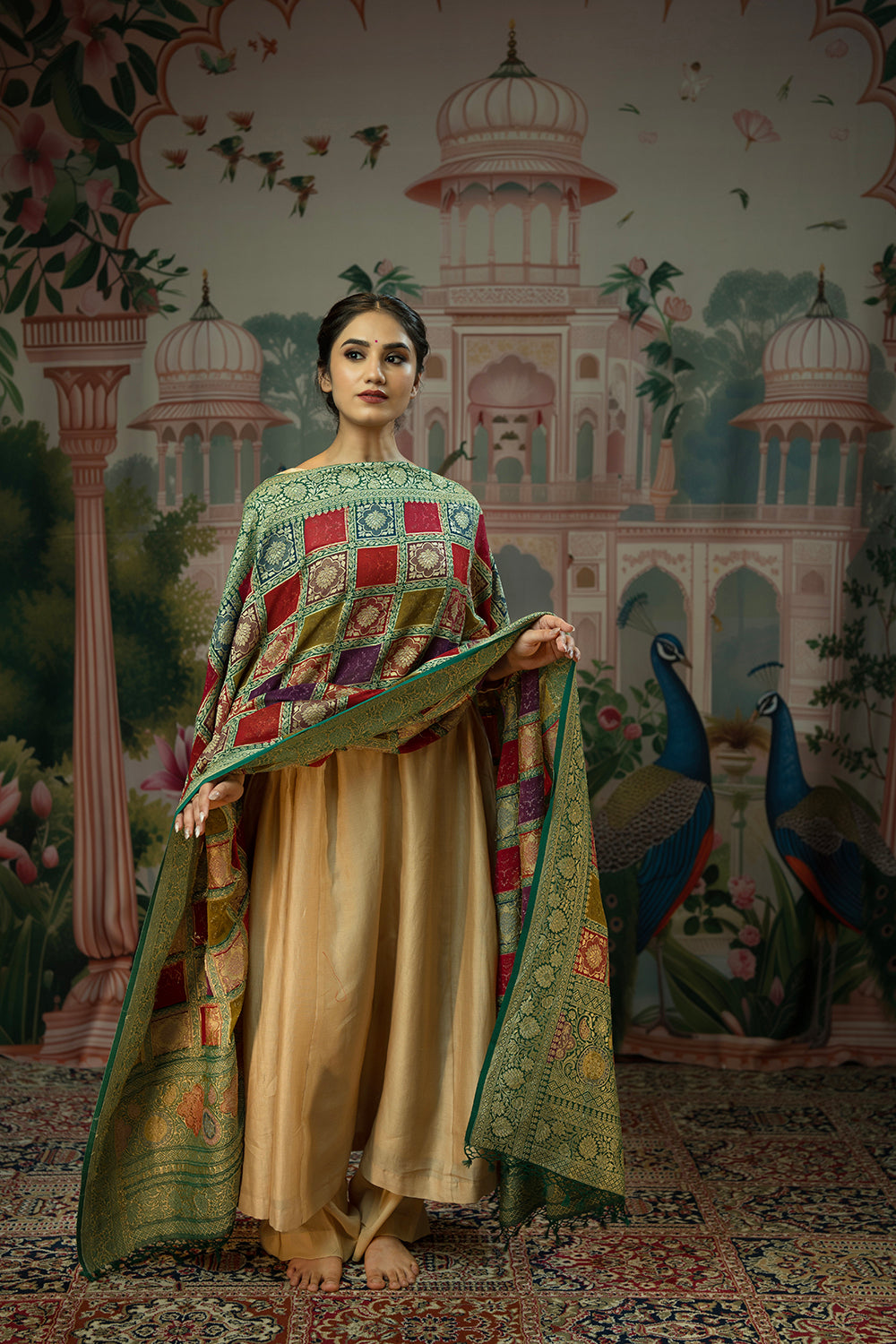 handwoven multicolour georgette dupatta