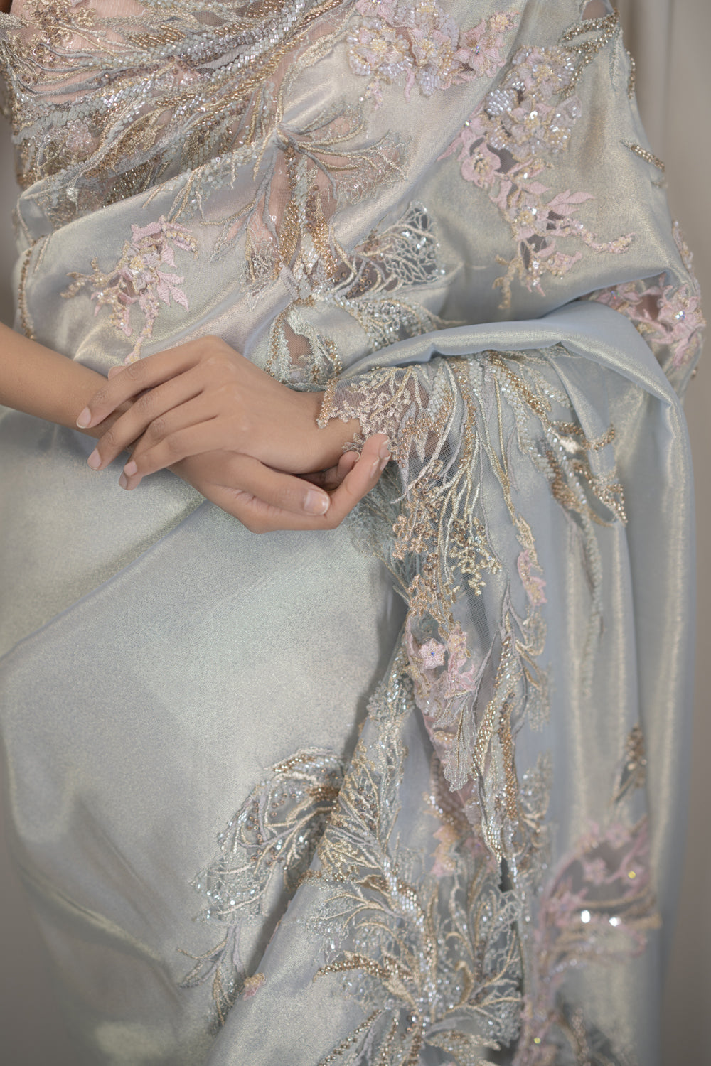 The 'Alicia' hand embroidered saree