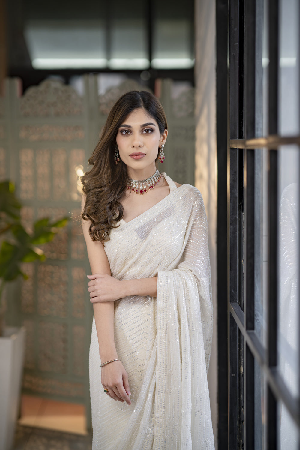 The 'elinora' embroidered saree