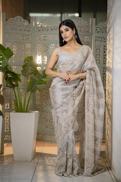 The 'esther' hand embroidered saree