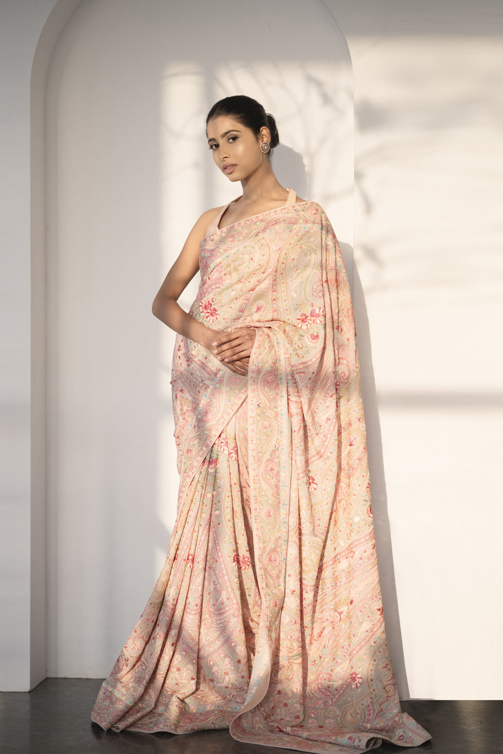 The 'naadia' hand embroidered saree