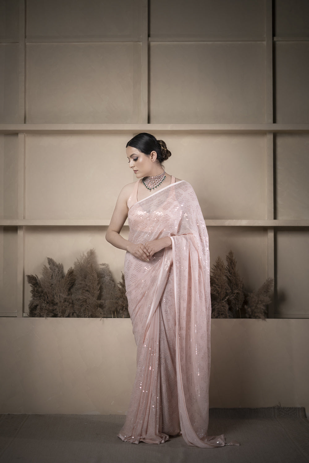 The 'nadira' embroidered saree