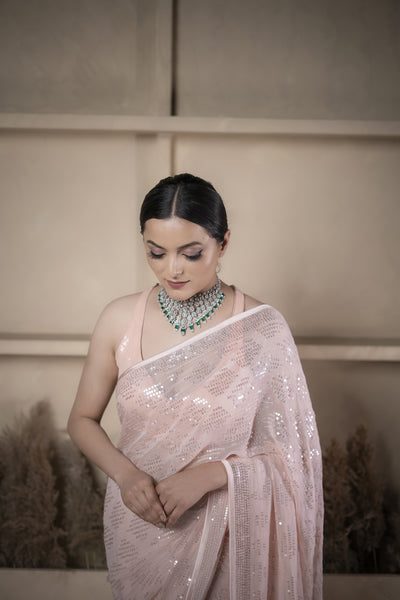 The 'nadira' embroidered saree