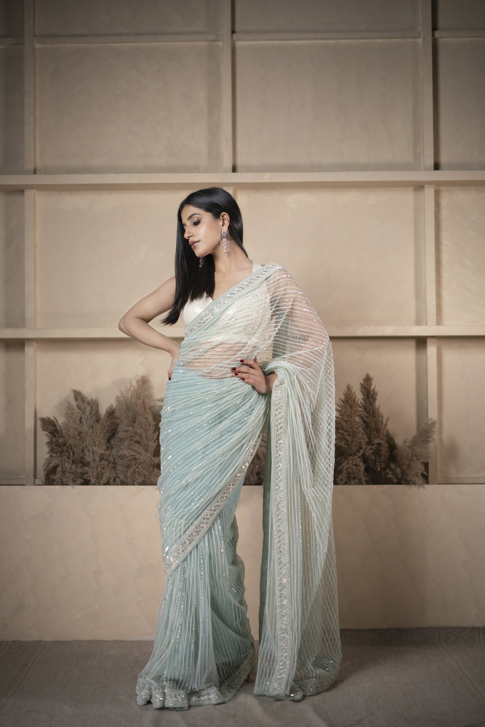 The 'Lapis' embroidered saree