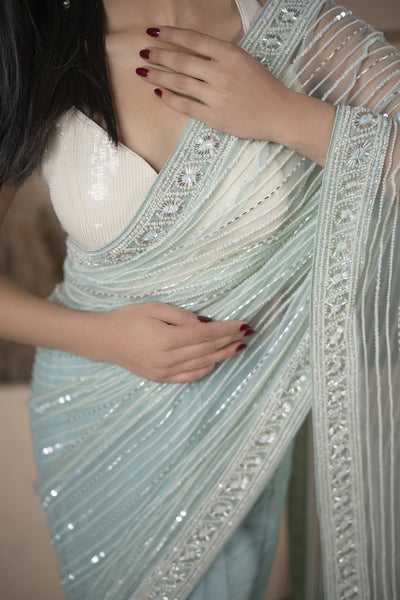 The 'Lapis' embroidered saree