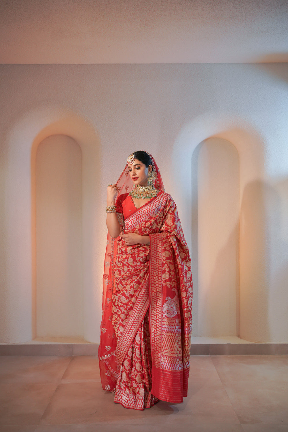 Handwoven 'gauri' silk saree