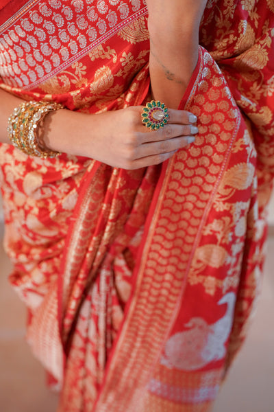 Handwoven 'gauri' silk saree