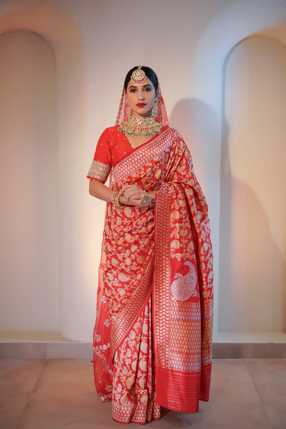 Handwoven 'gauri' silk saree