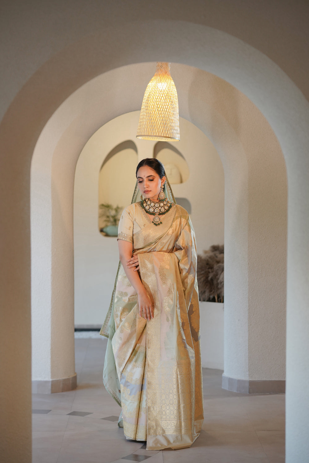 Handwoven 'Indira' silk saree