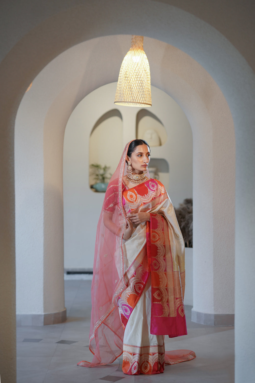 Handwoven 'bahaar' silk saree