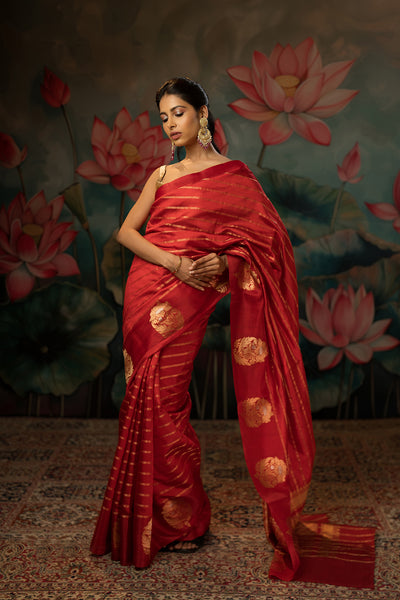 Red Handwoven Pure Silk Saree