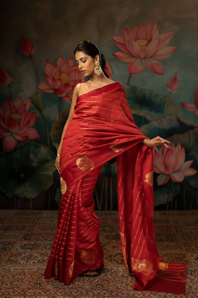 Red Handwoven Pure Silk Saree