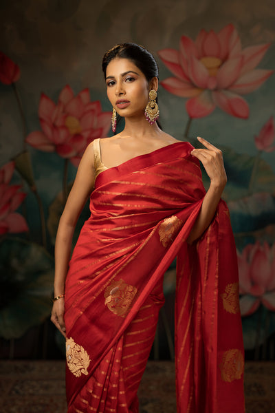 Red Handwoven Pure Silk Saree