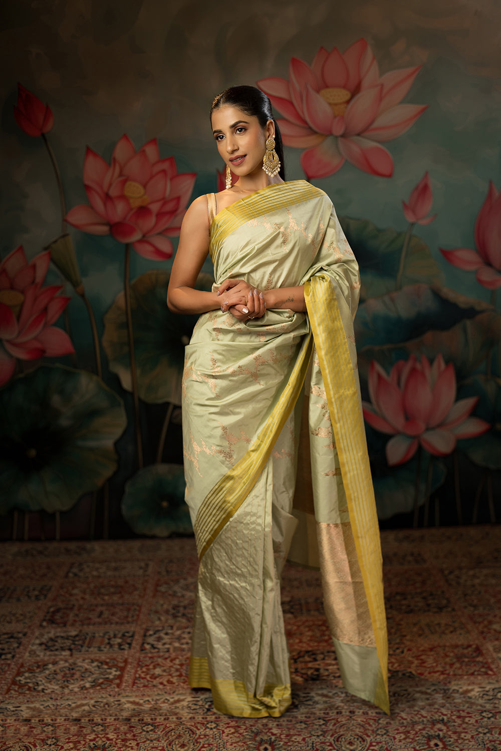 Mint Green Handwoven Pure Silk saree
