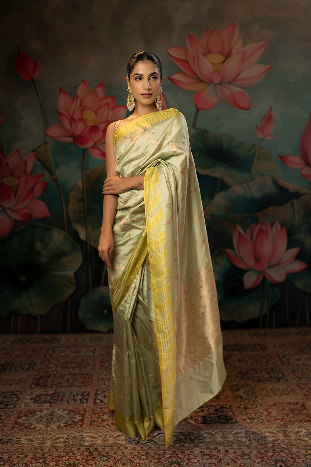 Mint Green Handwoven Pure Silk saree