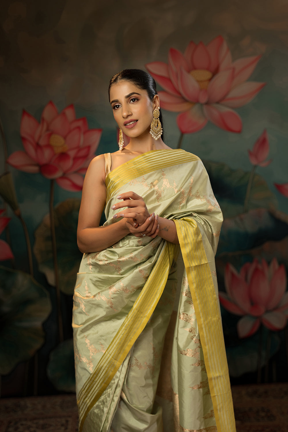 Mint Green Handwoven Pure Silk saree