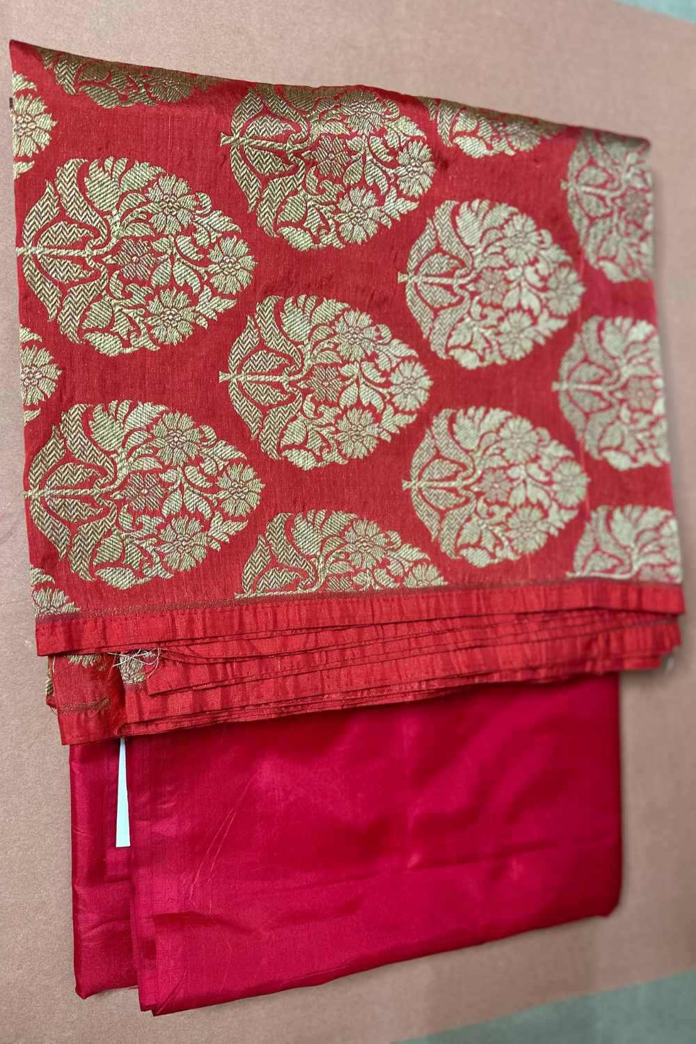 Handwoven red 2 pc thaan set