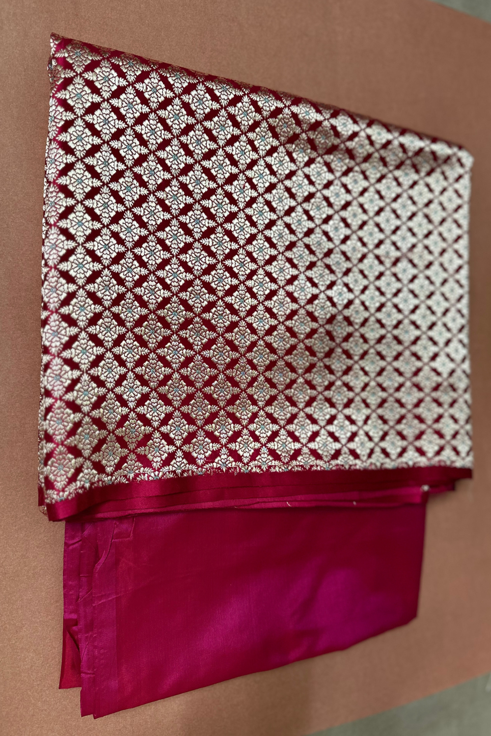 Handwoven red 2 pc thaan set