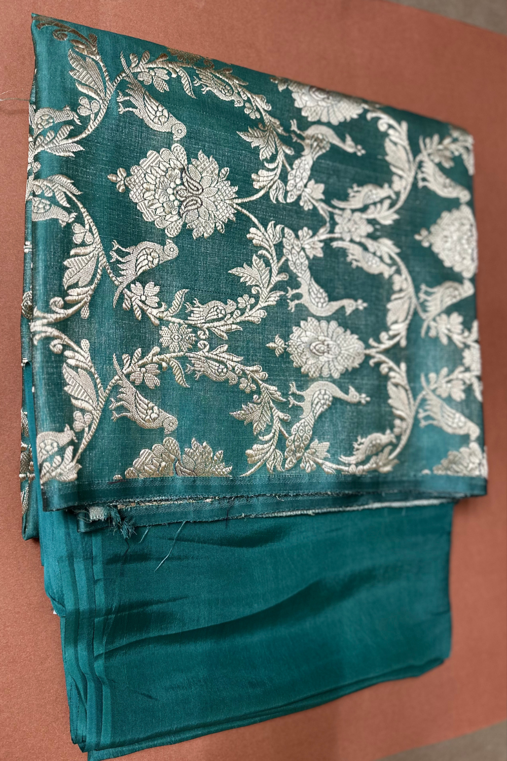 Handwoven teal 2pc thaan set