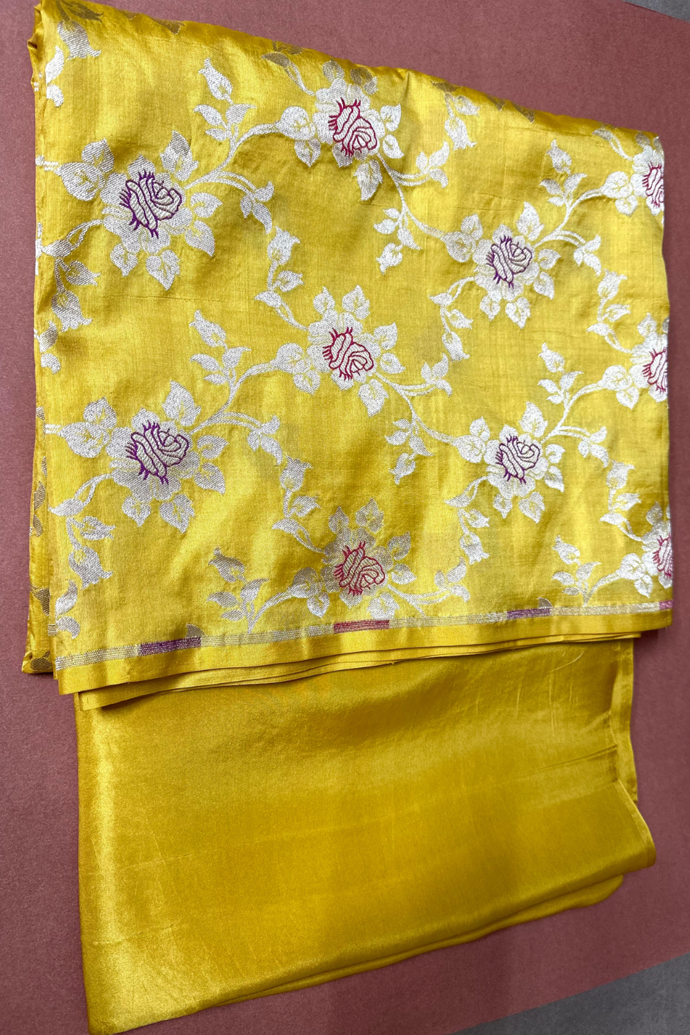 Handwoven yellow 2 pc thaan set