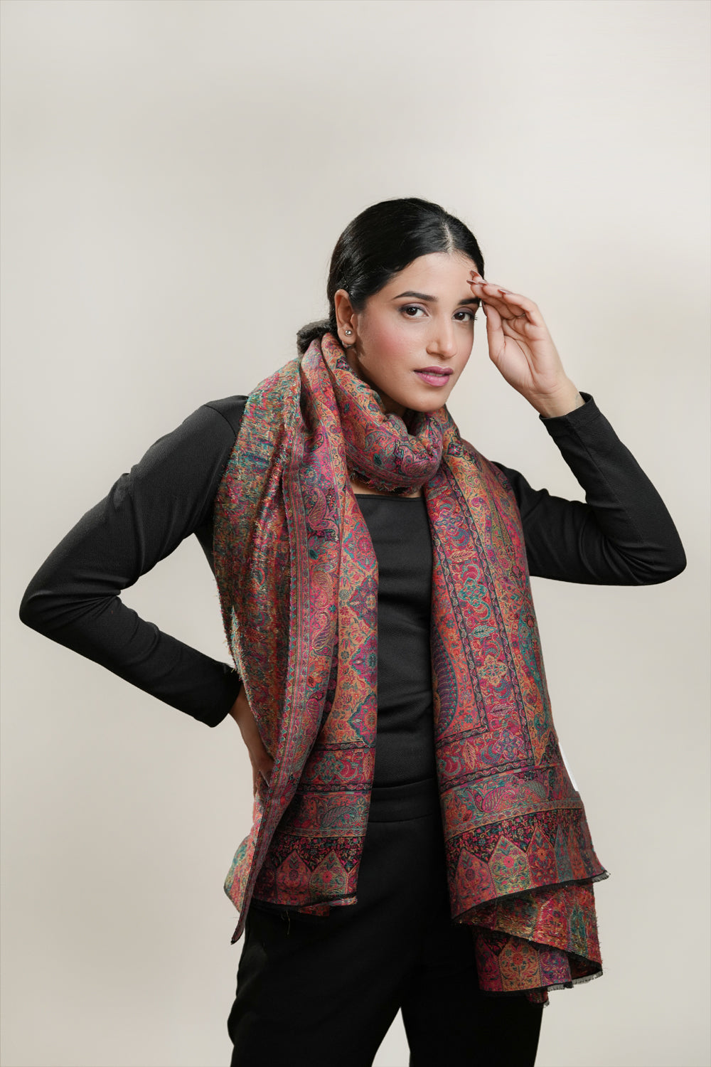 MULTICOLOUR KANNI WOOLLEN STOLE