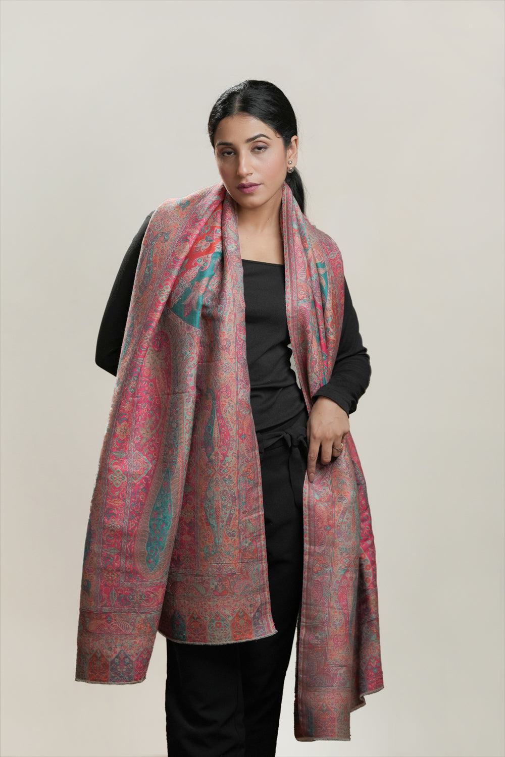 MULTICOLOUR KANNI WOOLLEN STOLE