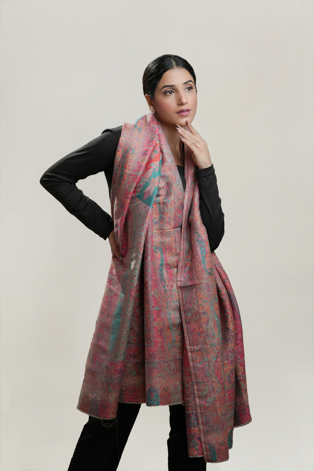 MULTICOLOUR KANNI WOOLLEN STOLE