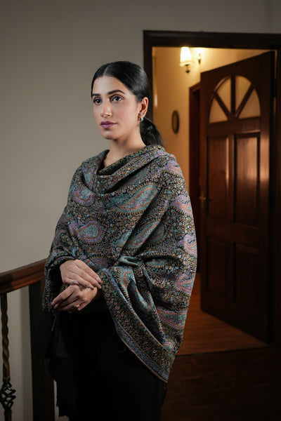 HANDWOVEN KASHMIRI EMBROIDERED PASHMINA SHAWL