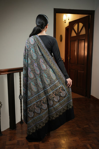 HANDWOVEN KASHMIRI EMBROIDERED PASHMINA SHAWL