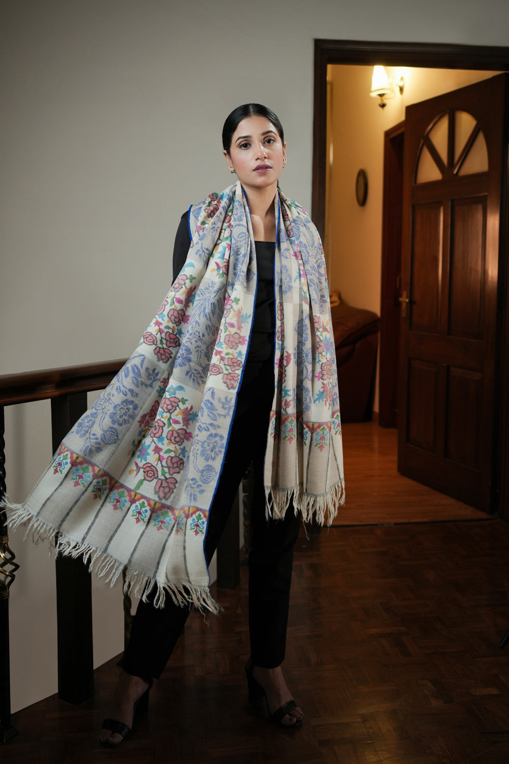 HANDWOVEN KANNI PASHMINA SHAWL