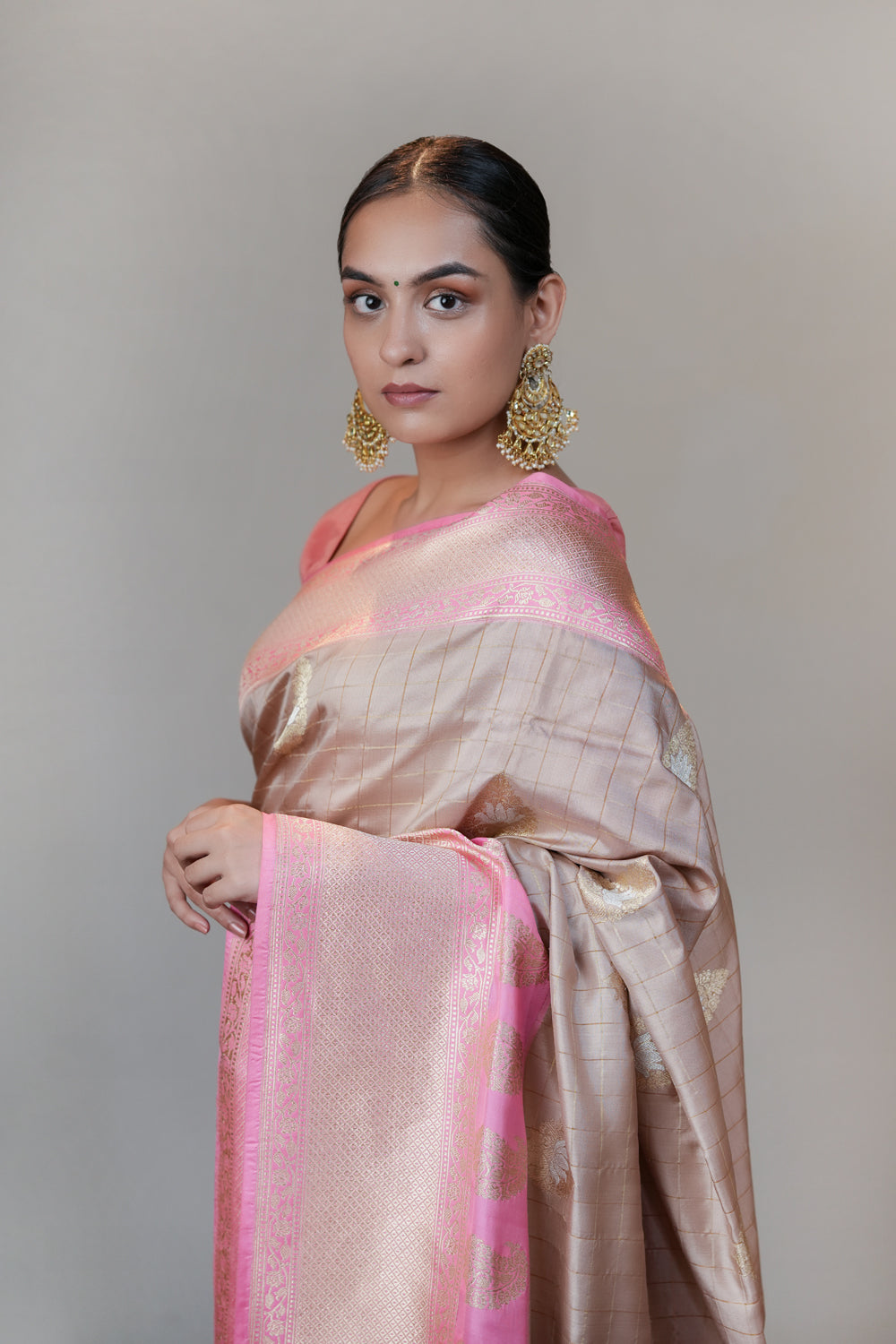 HANDWOVEN PINK SILK SAREE