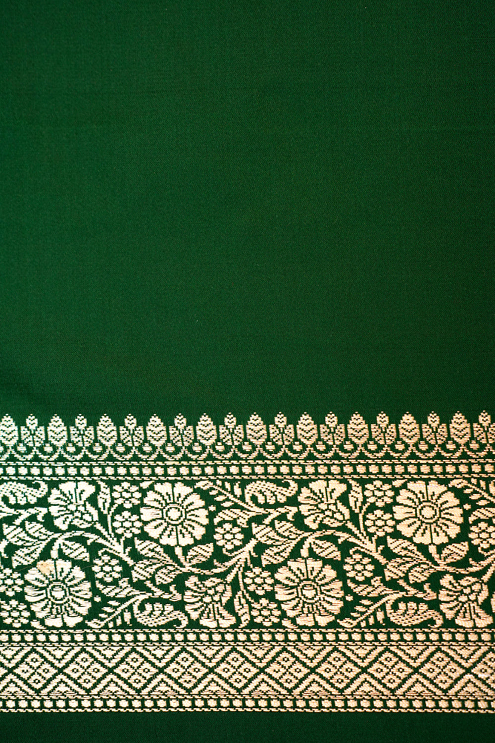 HANDWOVEN GREEN SATIN SILK SAREE