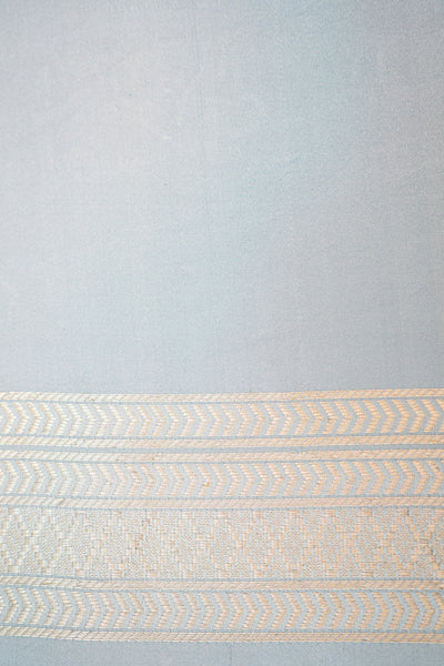 HANDWOVEN ICE BLUE CONTEMPORARY SILK SAREE