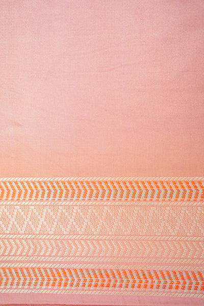 HANDWOVEN PINK CONTEMPORARY SATIN SILK SAREE