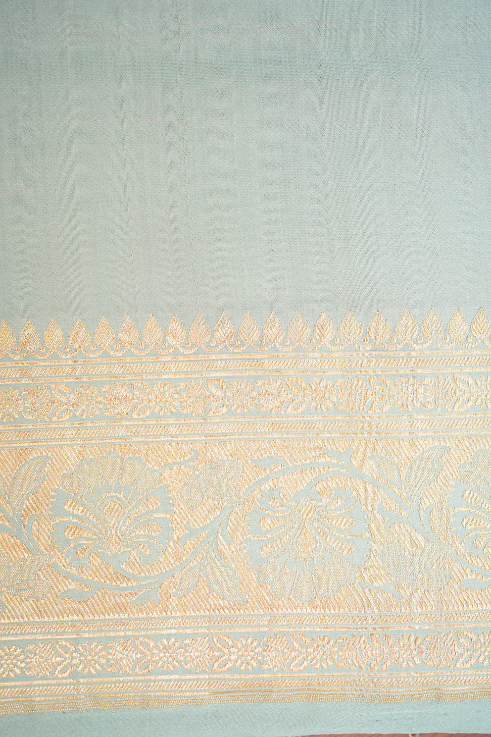 HANDWOVEN BLUE SATIN SILK SAREE