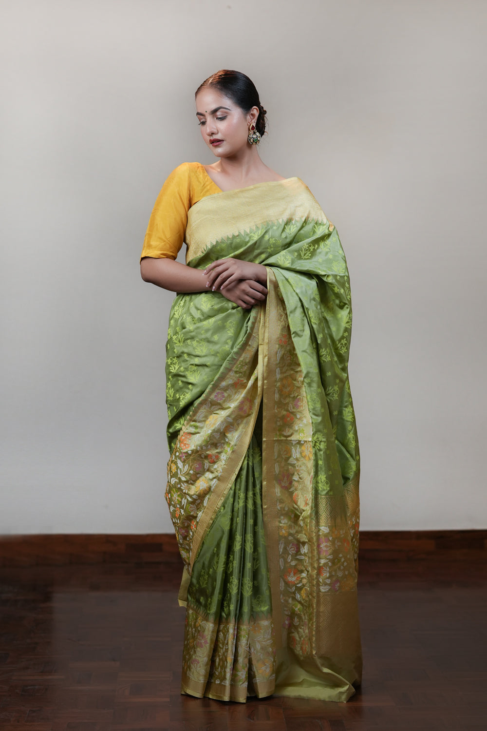 HANDWOVEN GREEN PAITHANI BORDER SAREE