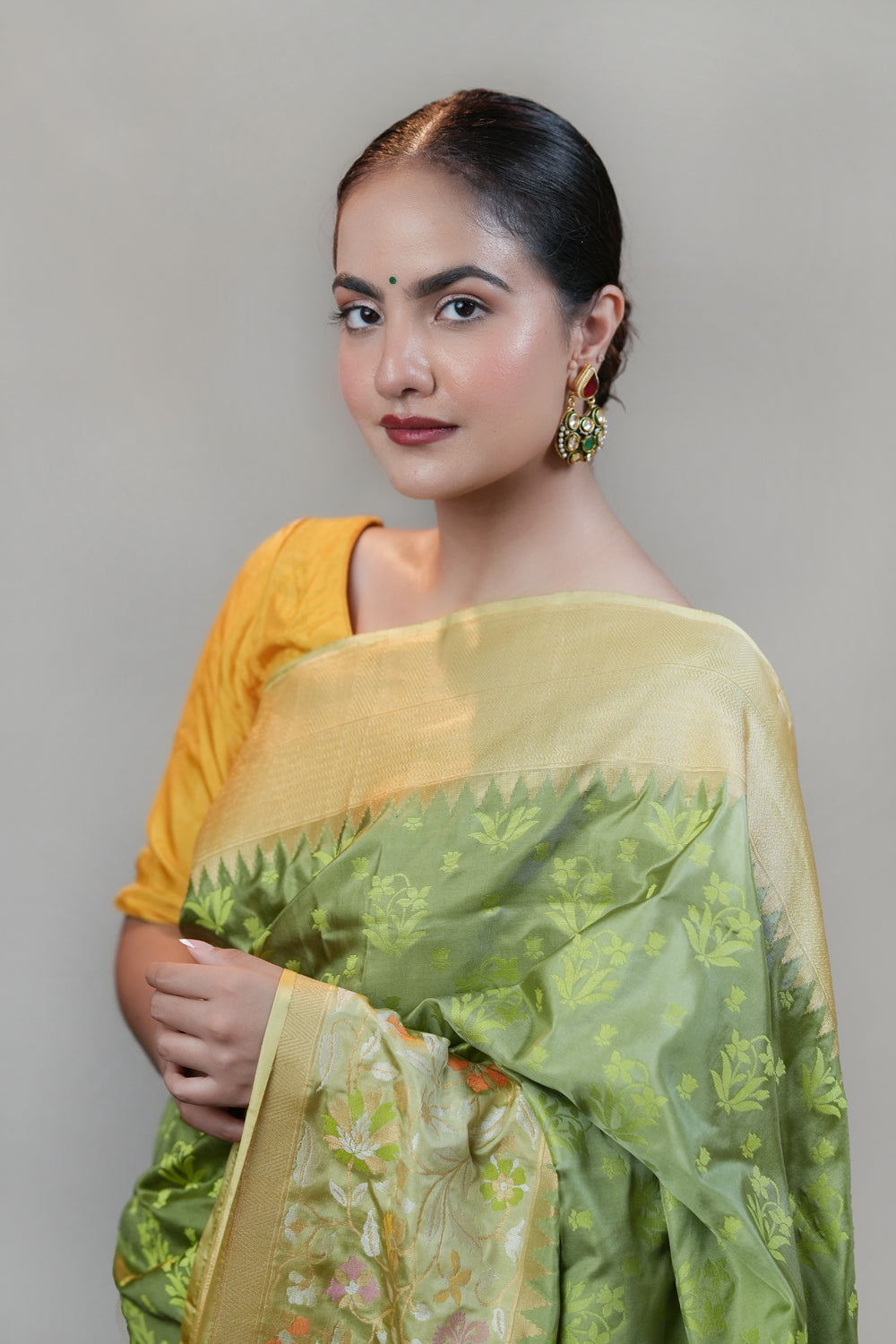 HANDWOVEN GREEN PAITHANI BORDER SAREE