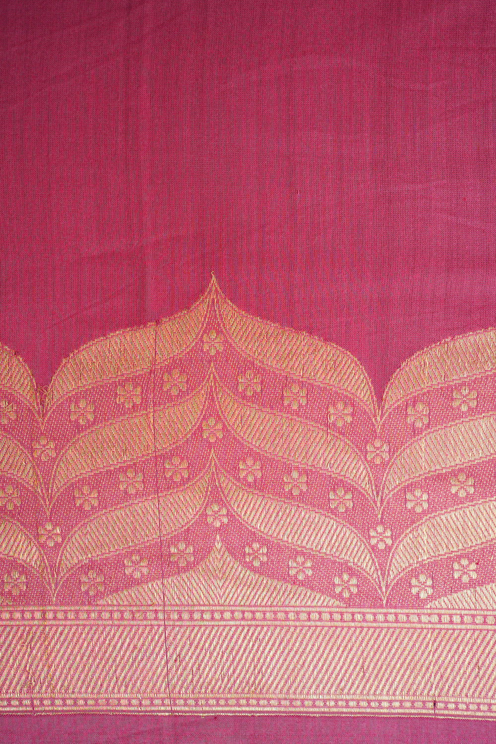 HANDWOVEN PINK-YELLOW ORGANZA SAREE