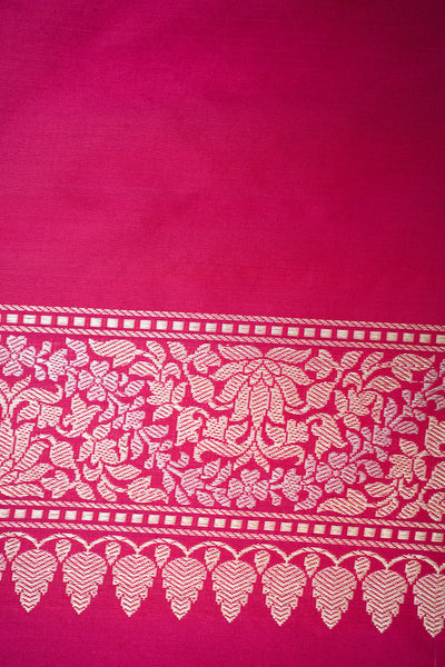 HANDWOVEN PINK VINTAGE REVIVAL SILK SAREE