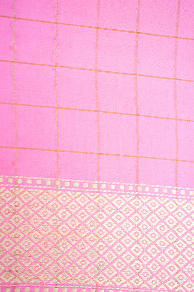 HANDWOVEN PINK SILK SAREE