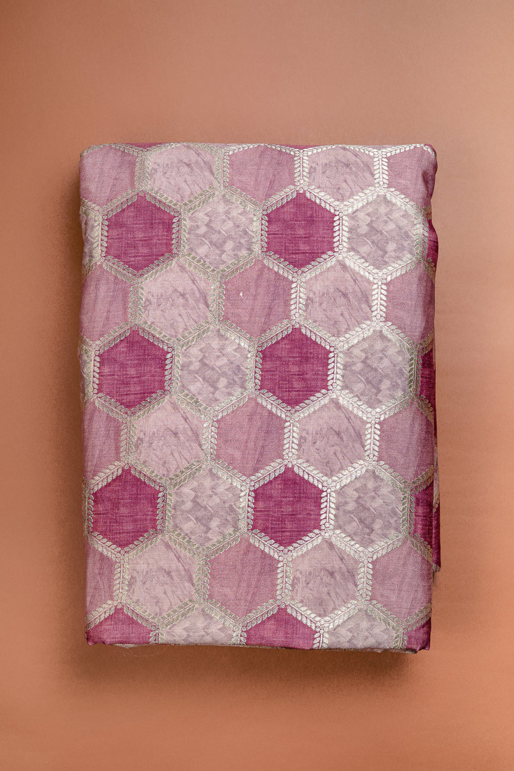 HANDWOVEN PINK RANGKAT MUGA FABRIC