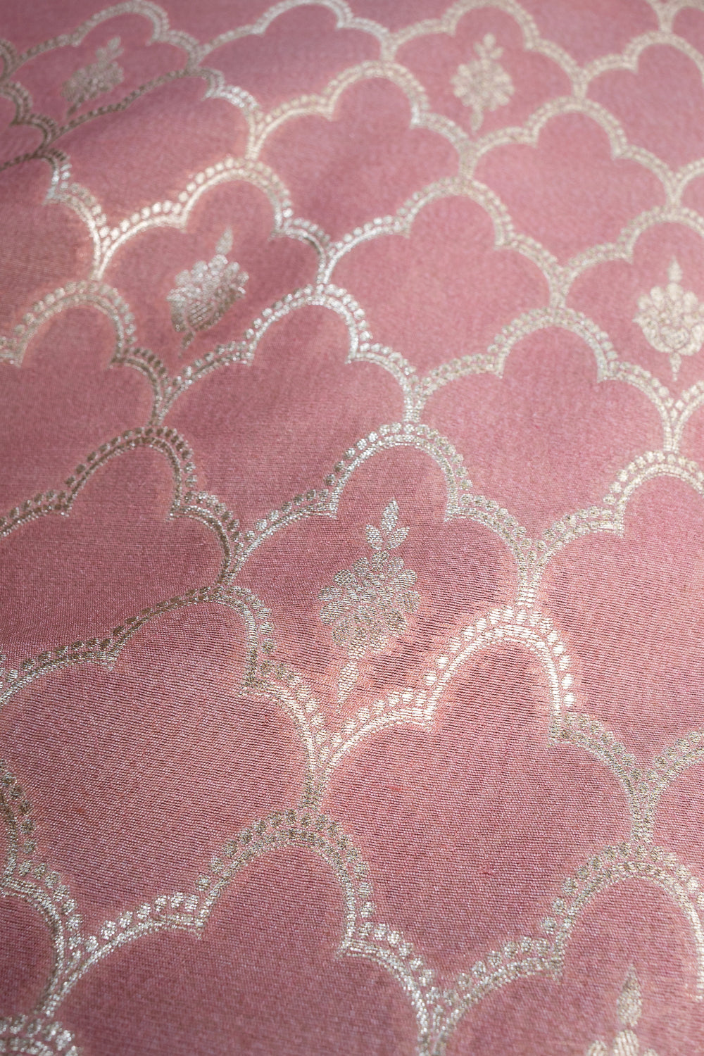 HANDWOVEN PINK MUGA SILK FABRIC