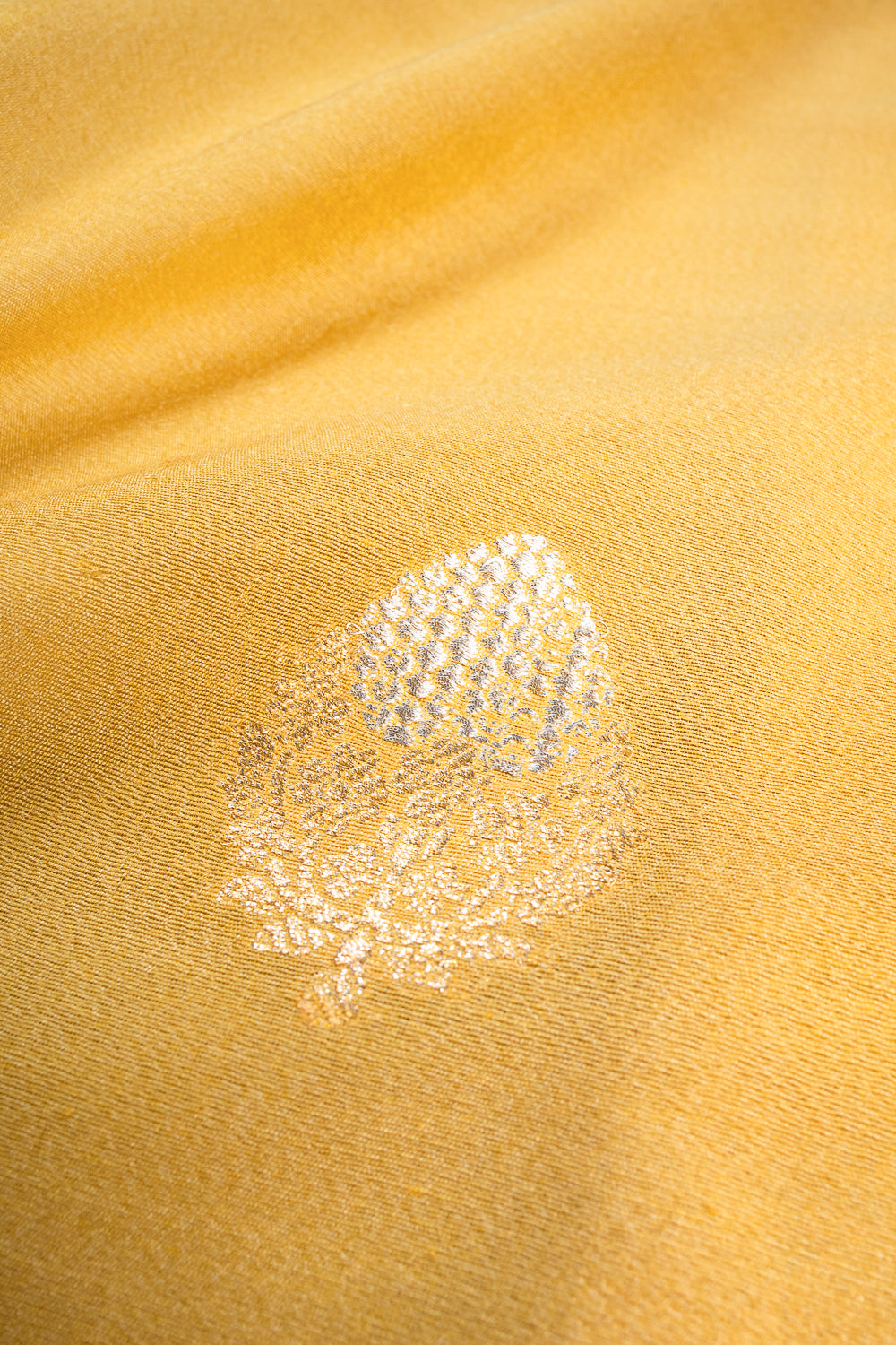 HANDWOVEN YELLOW MUGA FABRIC